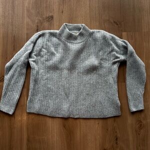 Madewell Blue Cashmere Blend Mock Neck Sweater